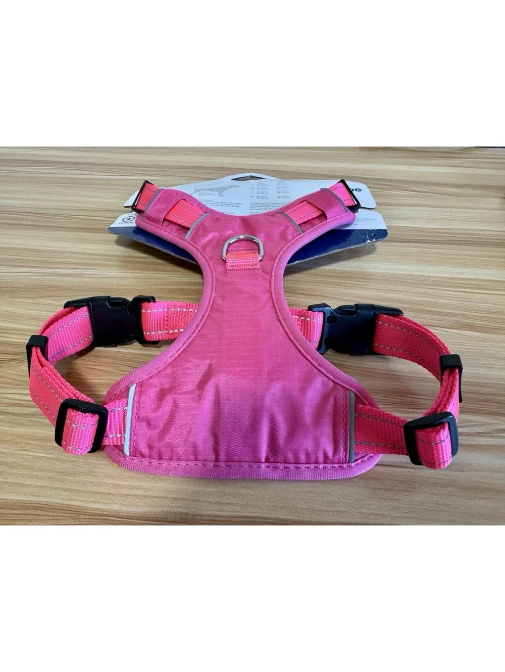 BAYDOG Chesapeake Dog Harness Medium Pink Reflective Padded 3 Leash Points